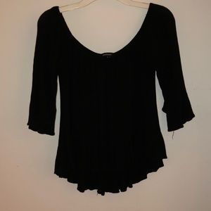 Black off the shoulder top